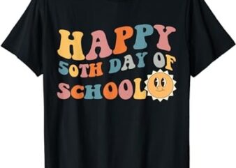 Retro 50 days of school 50th day of school Groovy T-Shirt