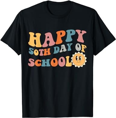 Retro 50 days of school 50th day of school Groovy T-Shirt - Buy t