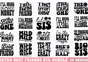 Retro Best Friends SVG Bundle