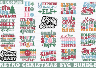 Retro Christmas SVG Bundle t shirt design online