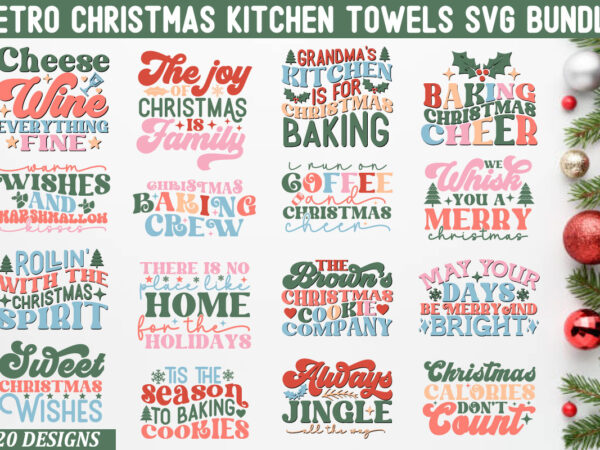 Retro-christmas-kitchen-towels-svg-bundle t shirt design online
