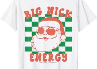 Retro Groovy Big Nick Santa Energy Christmas Xmas 2024 T-Shirt