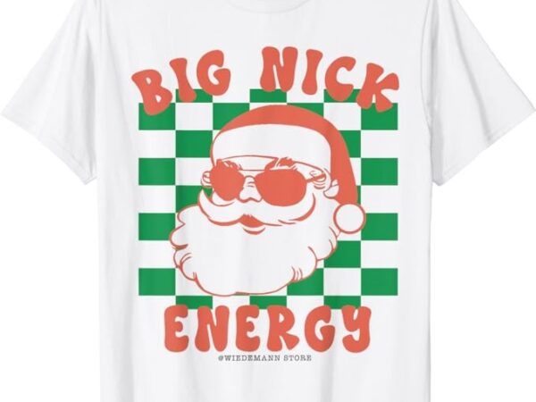 Retro groovy big nick santa energy christmas xmas 2024 t-shirt