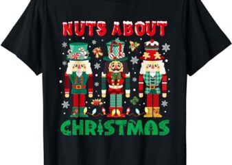 Retro Groovy Christmas 2023 Nuts About Christmas Nutcracker T-Shirt 1