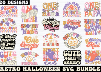 Retro Halloween SVG Bundle t shirt design online