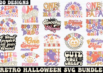 Retro Halloween SVG Bundle