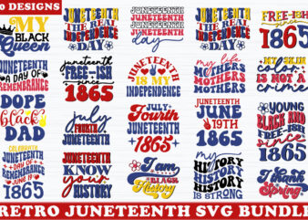 Retro Juneteenth SVG Bundle t shirt design online