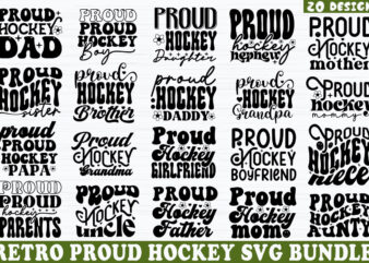 Retro Proud Hockey SVG Bundle