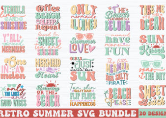Retro Summer SVG Bundle t shirt design online