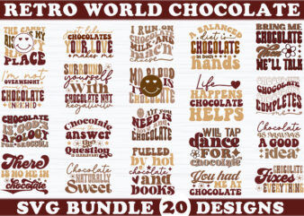 Retro World Chocolate SVG Bundle