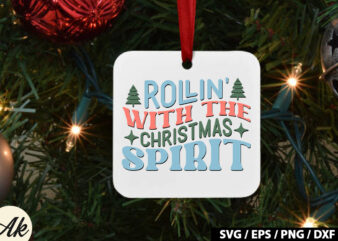 Rollin’ with the christmas spirit Retro SVG t shirt design online