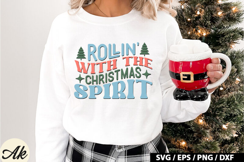 Rollin’ with the christmas spirit Retro SVG