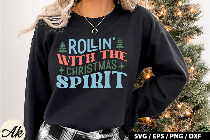 Rollin’ with the christmas spirit Retro SVG