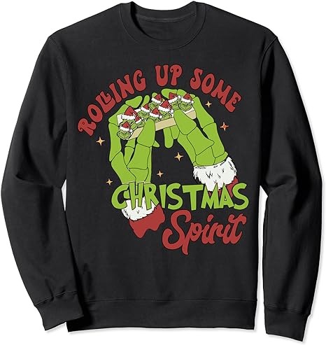 Rolling Up Some Christmas Spirit, Christmas Vibes Sweatshirt