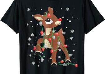 Rudolph The Red Nose Reindeer For Kids and Christmas Fan T-Shirt PNG File