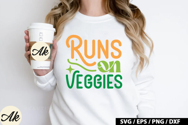 Runs on veggies Retro SVG