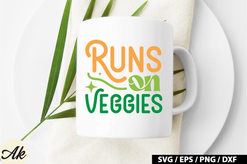 Runs on veggies Retro SVG