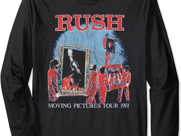 Rush moving pictures tour rock music band long sleeve t-shirt