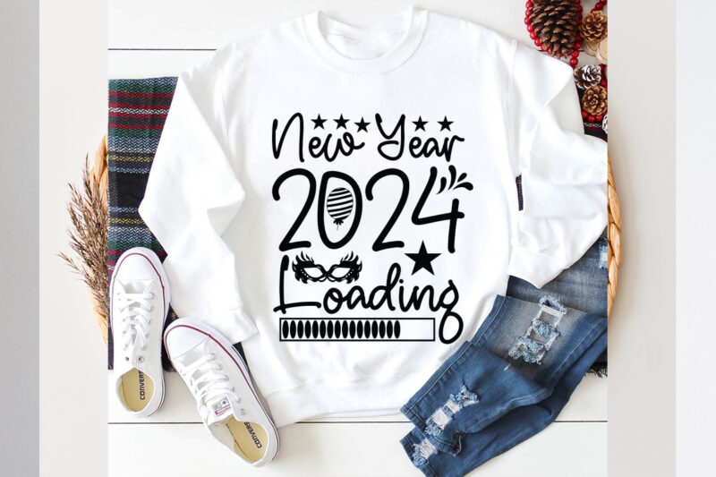 New year 2024 loading SVG design,new year 2024,new year decorations 2024, new year decorations, new year hats 2024,new year earrings, new ye