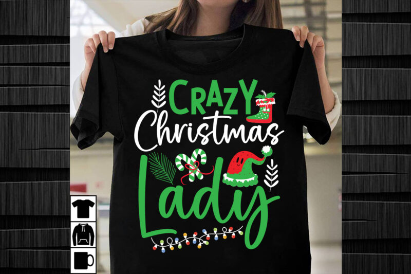 Crazy Christmas Lady SVG design, Christmas SVG Mega Bundle , 220 Christmas Design , Christmas svg bundle , 20 christmas t-shirt design , win