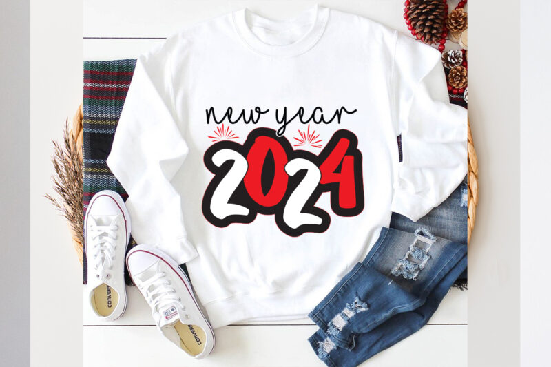 New Year 2024 SVG design, New Year 2024 SVG cut file,new year 2024,new year decorations 2024, new year decorations, new year hats 2024,new y