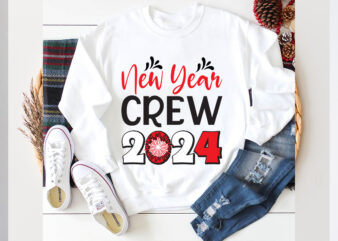 New Year Crew 2024 SVG design, new year 2024,new year decorations 2024, new year decorations, new year hats 2024,new year earrings, new year