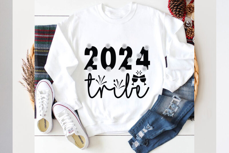 2024 Tribe SVG design, 2024 Tribe SVG cut file,new year 2024,new year decorations 2024, new year decorations, new year hats 2024,new year ea