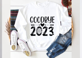 Goodbye 2023 SVg design, Goodbye 2023 SVG cut file,new year 2024,new year decorations 2024, new year decorations, new year hats 2024,new yea