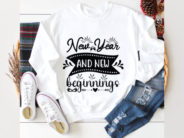 New year and new beginnings svg design, new year 2024,new year decorations 2024, new year decorations, new year hats 2024,new year earrings