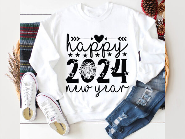 Happy 2024 new year svg design, happy 2024 new year svg cut file, happy 2024 new year t shirt design, new year 2024,new year decorations 20