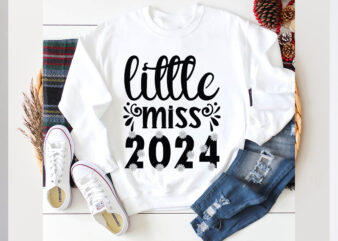 Little miss 2024 SVG design, Little miss 2024 SVG cut file,new year 2024,new year decorations 2024, new year decorations, new year hats 2024