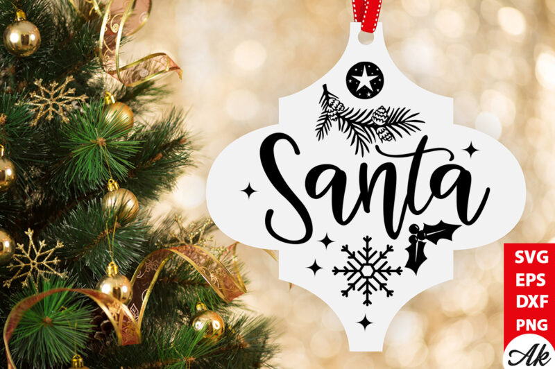 Santa Cardinal Arabesque SVG