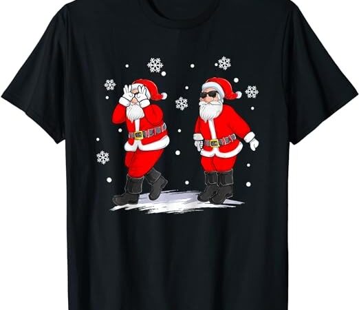 Santa claus griddy dance christmas xmas pajama men boys t-shirt