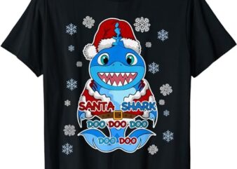 Santa Shark, Shark in a Santa Suit, Christmas Shark T-Shirt
