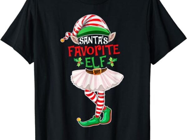 Santa’s favorite elf funny elf christmas happy holidays t-shirt