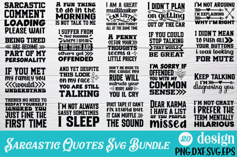 Sarcastic Svg Bundle