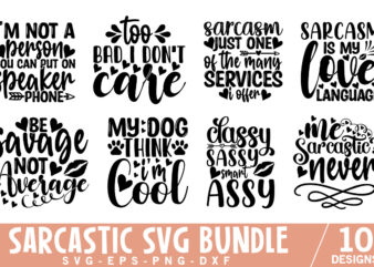 Sarcastic SVG Bundle Quotes t shirt template vector