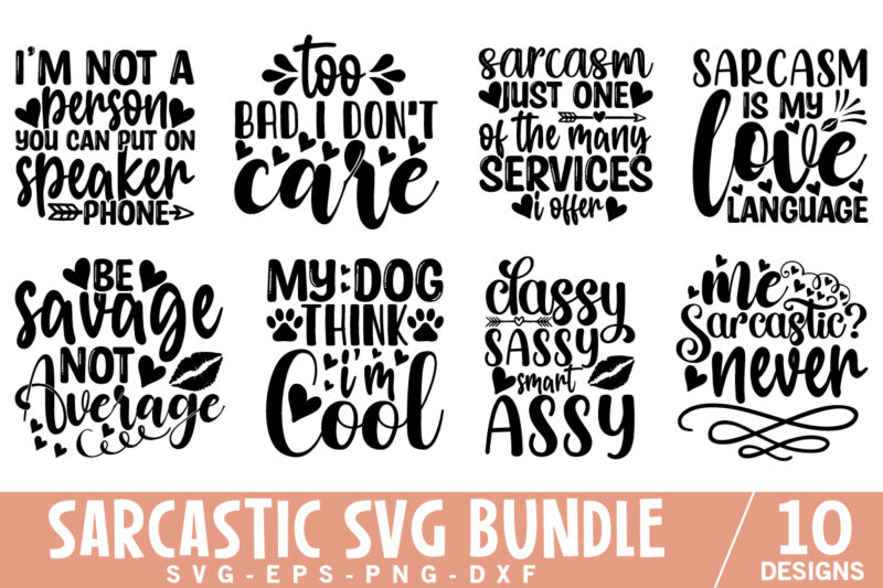 Sarcastic SVG Bundle Quotes