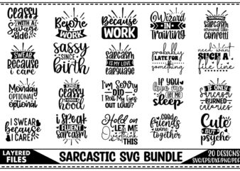 Sarcastic SVG Bundle t shirt template vector