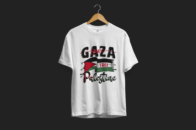 Save Gaza free Palestine, Typography motivational quotes