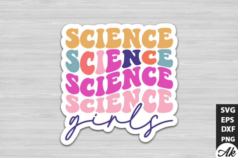 Science girls Stickers Design