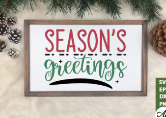 Season’s greetings Sign Making SVG t shirt template vector