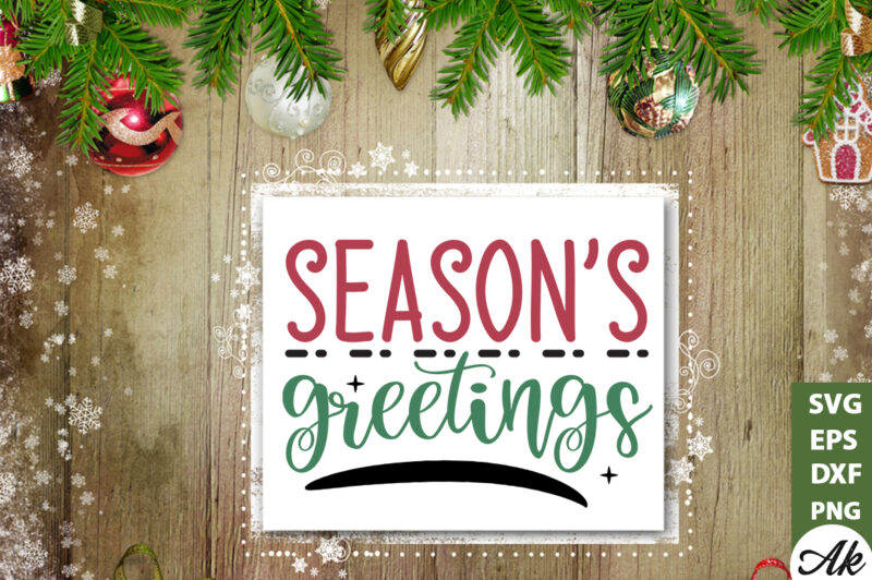 Season’s greetings Sign Making SVG