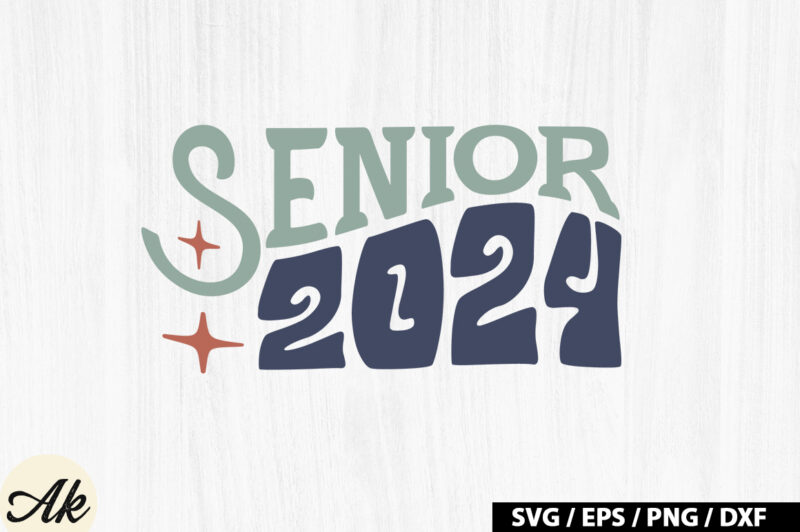 Senior 2024 Retro SVG