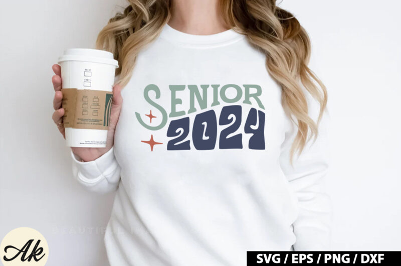 Senior 2024 Retro SVG