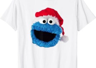 Sesame Street Cookie Monster Christmas Santa Hat T-Shirt