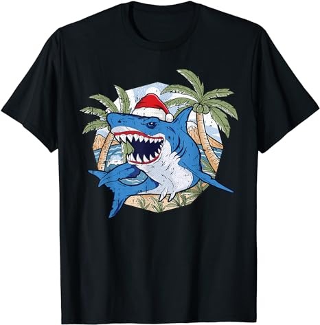 15 Christmas Shark Shirt Designs Bundle For Commercial Use Part 5, Christmas Shark T-shirt, Christmas Shark png file, Christmas Shark digita