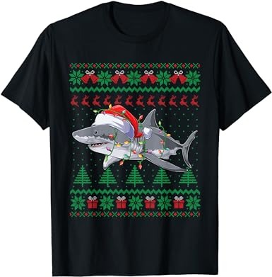 15 Christmas Shark Shirt Designs Bundle For Commercial Use Part 5, Christmas Shark T-shirt, Christmas Shark png file, Christmas Shark digita