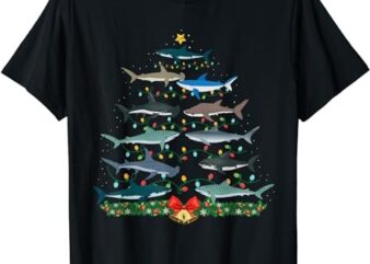 Shark Christmas Tree Ornament, Funny Shark Lovers Xmas T-Shirt