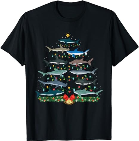 15 Christmas Shark Shirt Designs Bundle For Commercial Use Part 5, Christmas Shark T-shirt, Christmas Shark png file, Christmas Shark digita